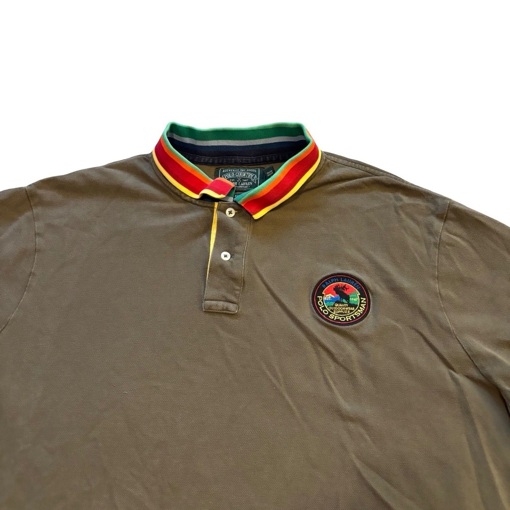 Polo Country Ralph Lauren Mens XXL Olive Green Polo Sportsman Short Sleeve Shirt